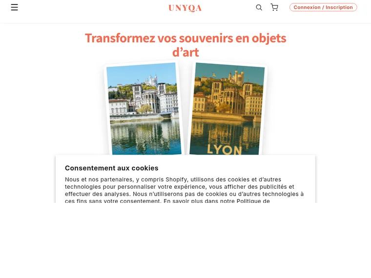 Aperçu de la plateforme unyqa